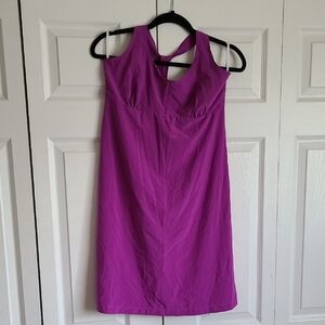 Chic Sleeveless Purple Midi Dress